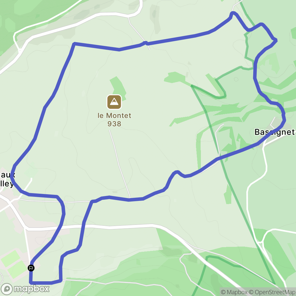 La Chaux : carte du parcours de randonnée - France