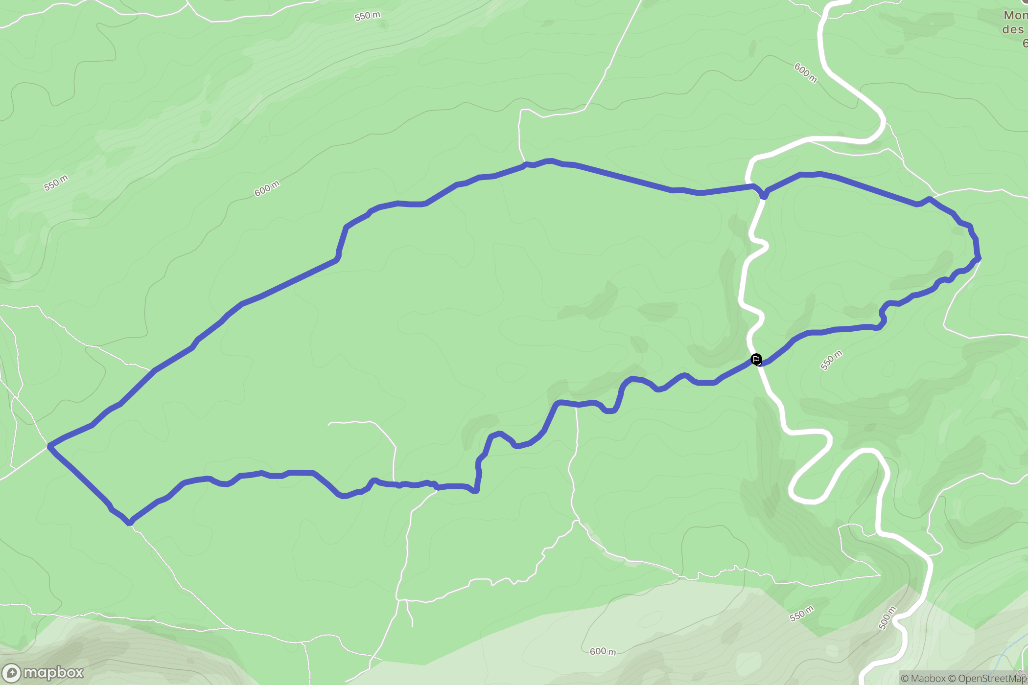 Vauvenargues : carte du parcours de randonnée - France