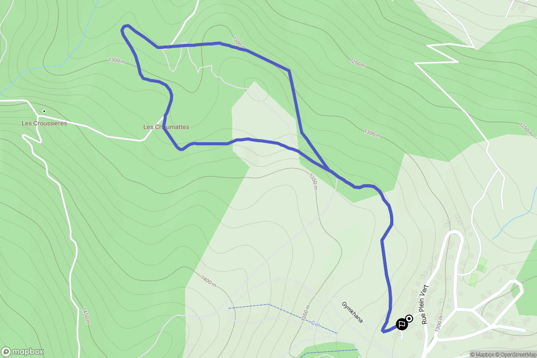 Laye : carte du parcours de randonnée - France