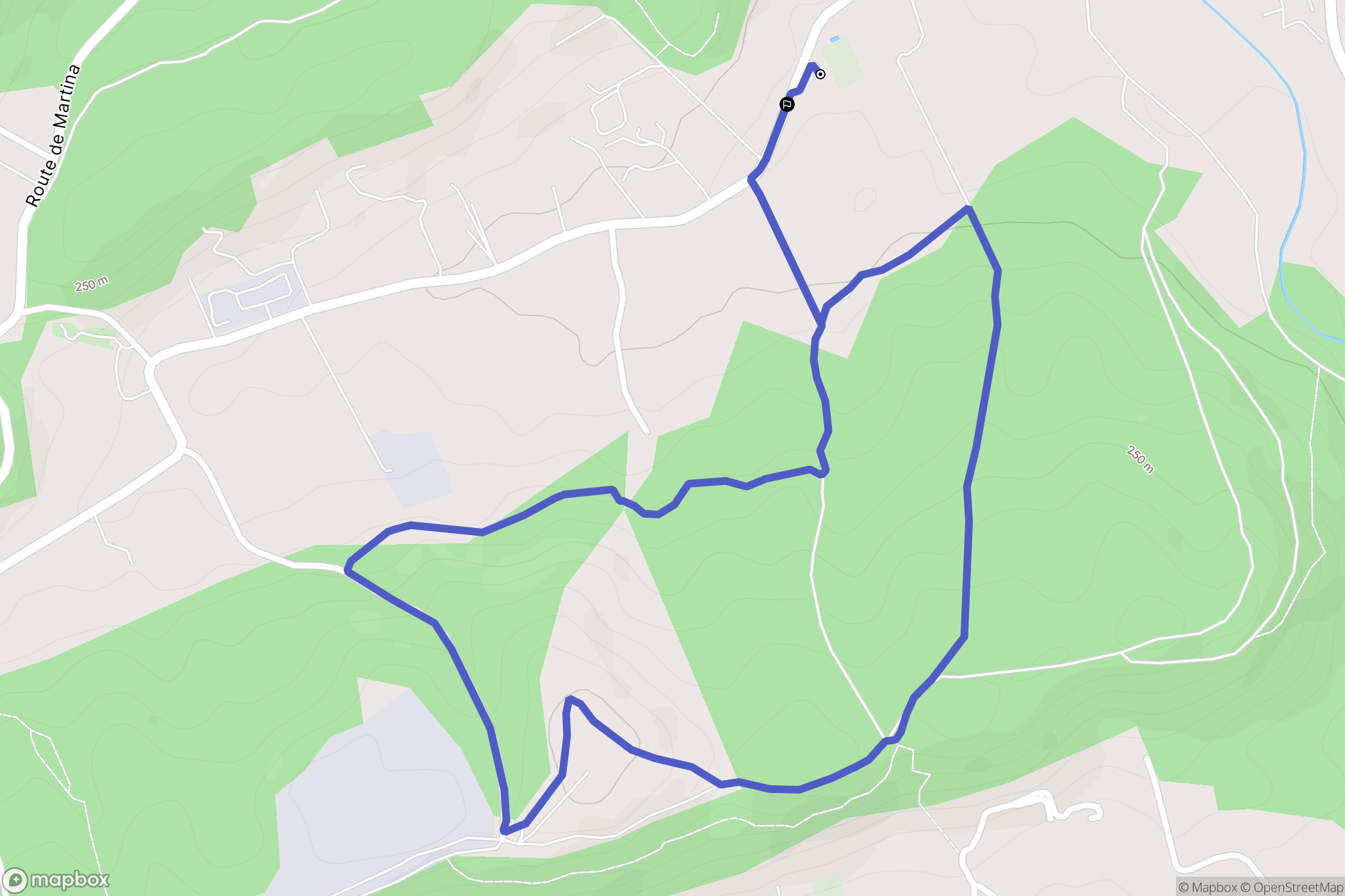 Meyreuil : carte du parcours de randonnée - France