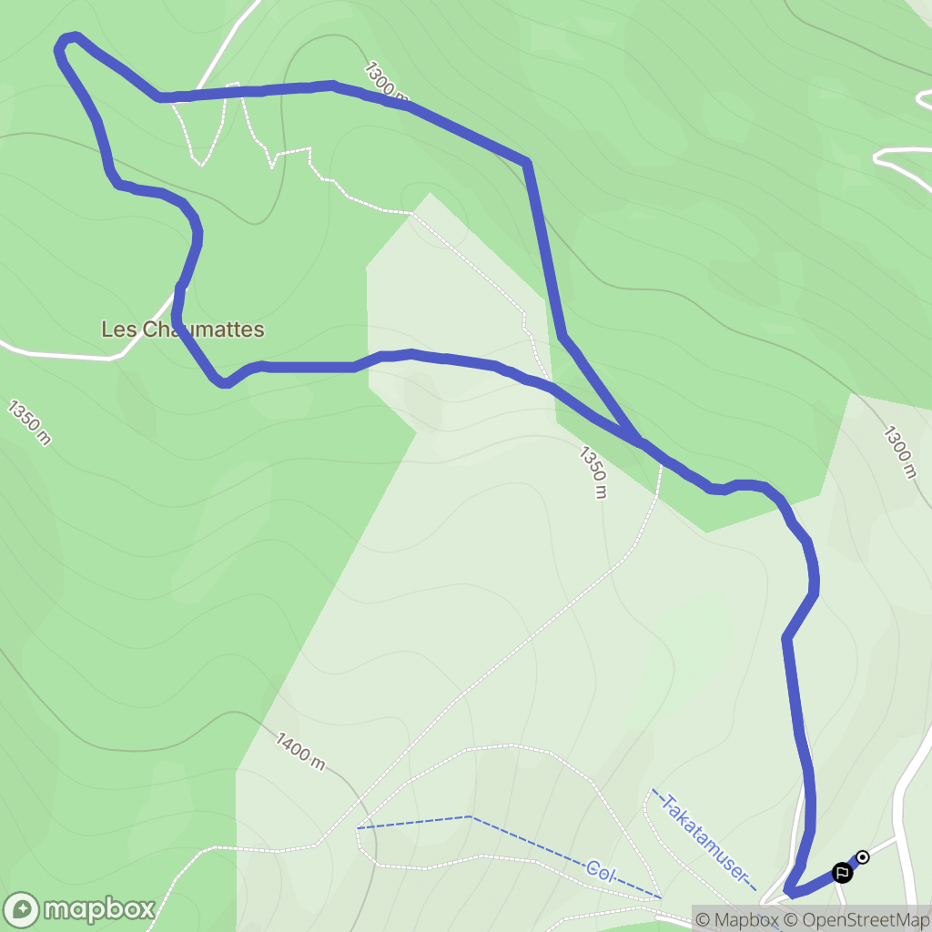Laye : carte du parcours de randonnée - France