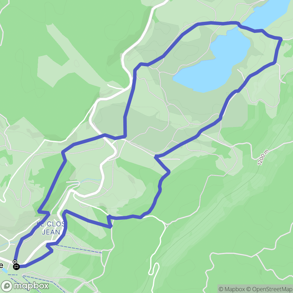 Bellefontaine : carte du parcours de randonnée - France