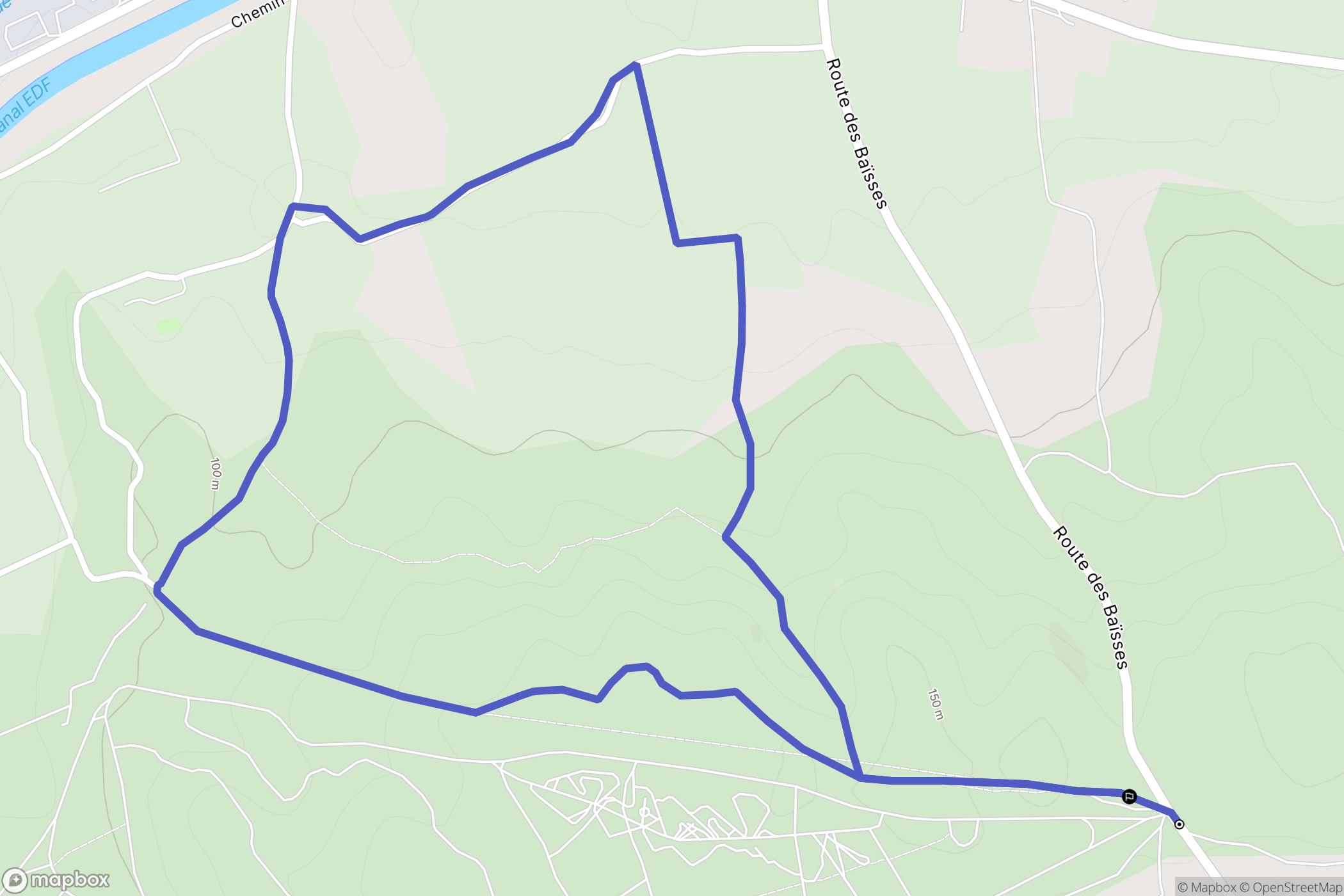 Lançon-Provence : carte du parcours de randonnée - France