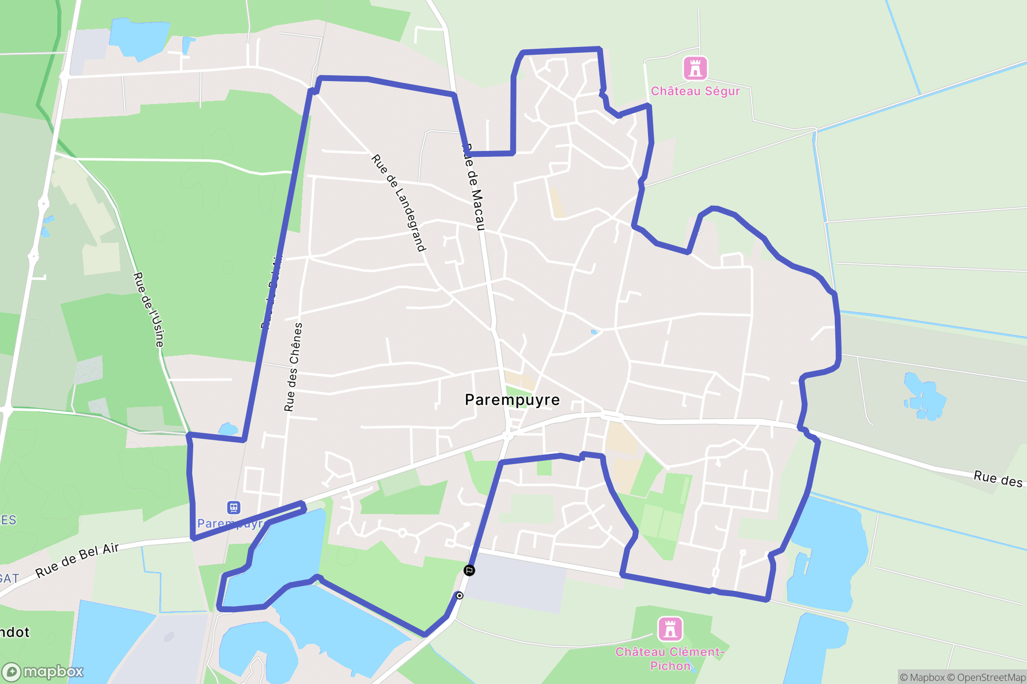 Parempuyre : carte du parcours de randonnée - France