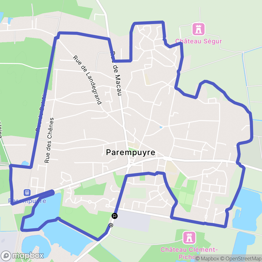 Parempuyre : carte du parcours de randonnée - France