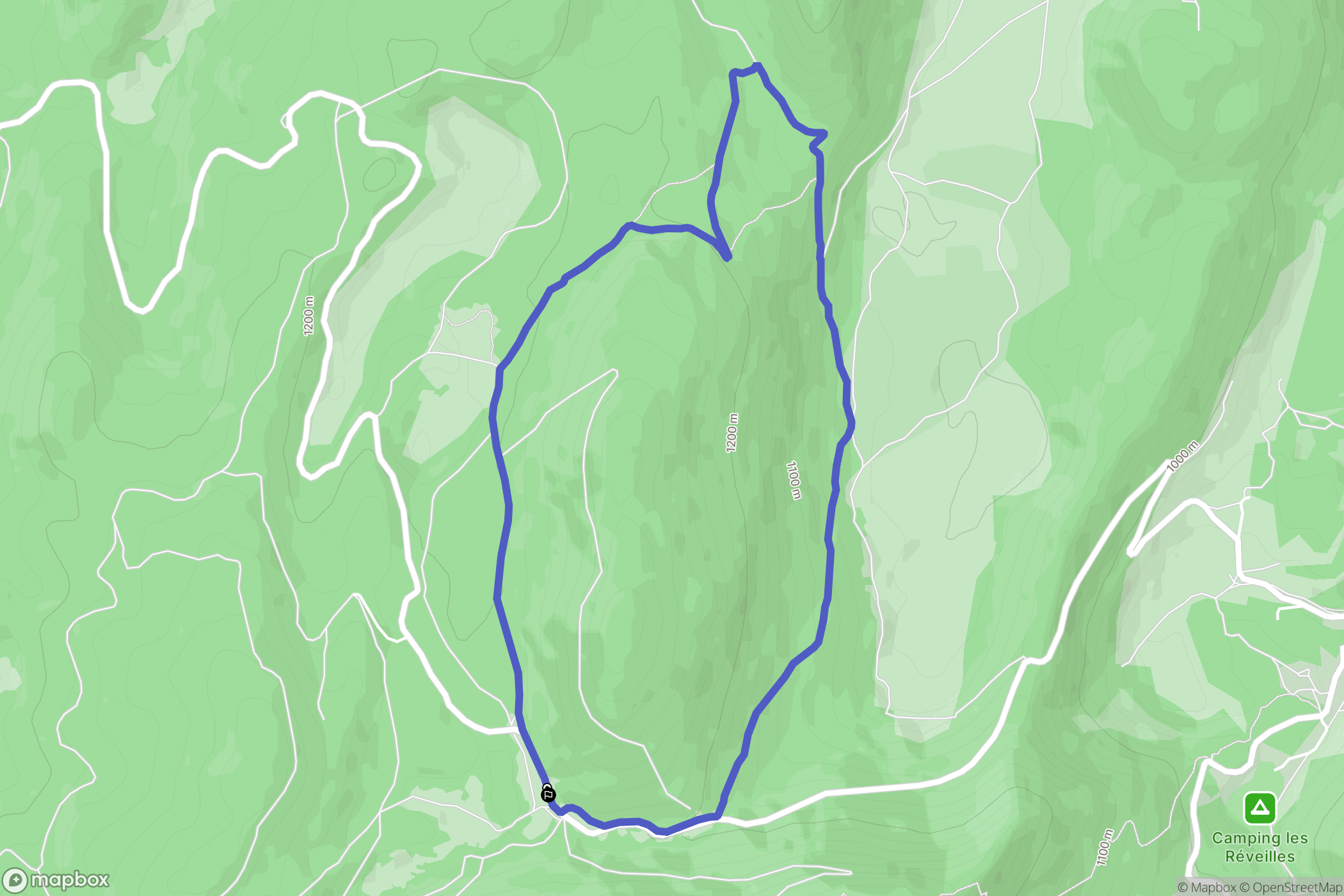 La Chapelle-en-Vercors : carte du parcours de randonnée - France