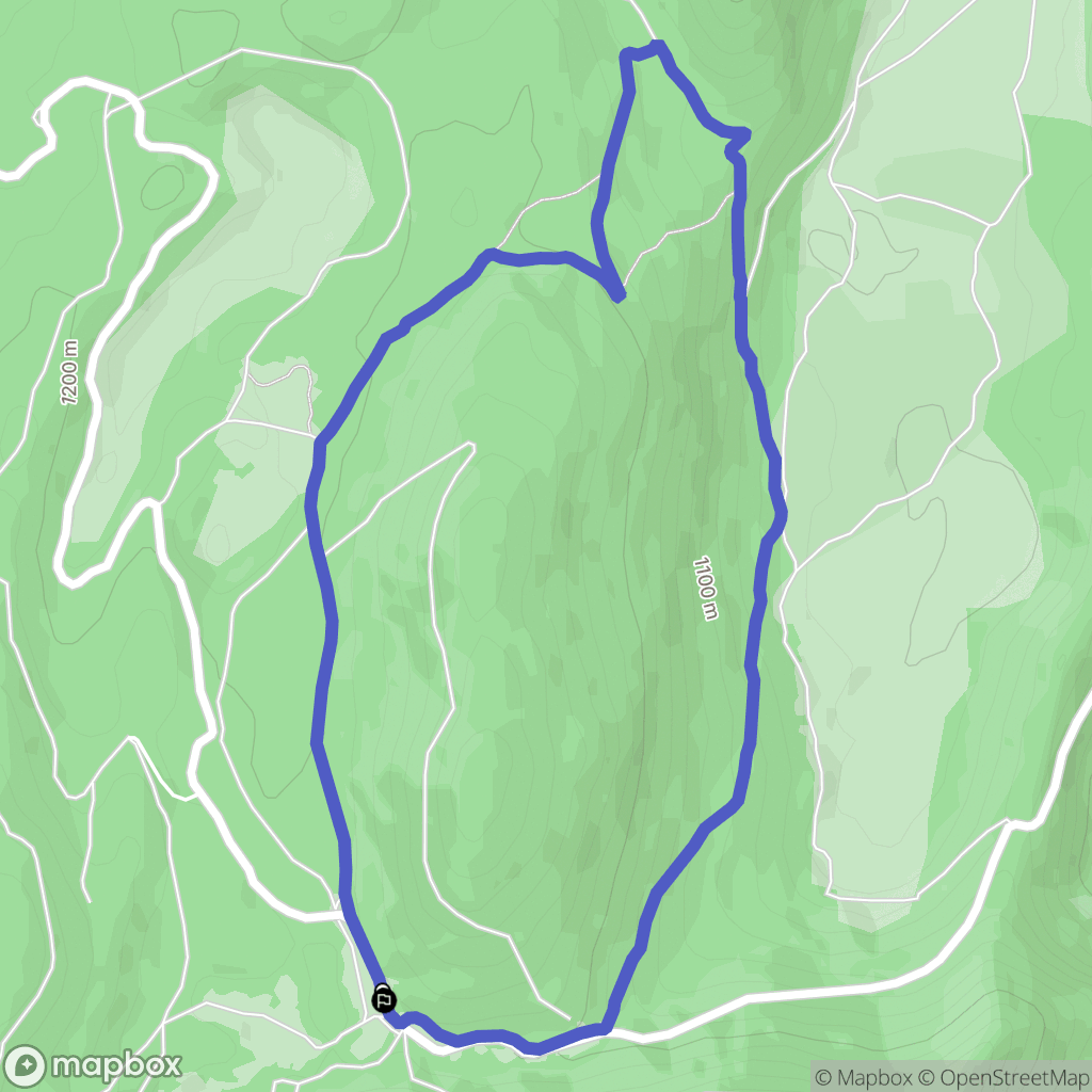 La Chapelle-en-Vercors : carte du parcours de randonnée - France