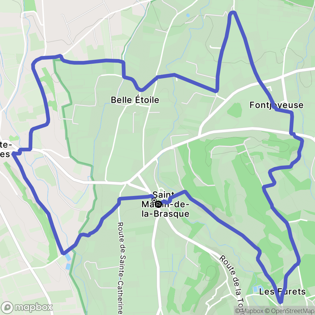 Saint-Martin-de-la-Brasque : carte du parcours de randonnée - France
