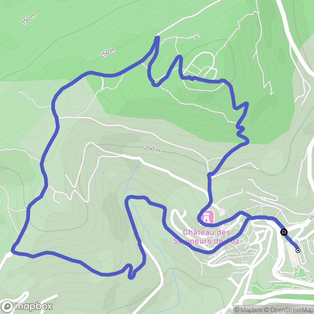Bormes-les-Mimosas : carte du parcours de randonnée - France