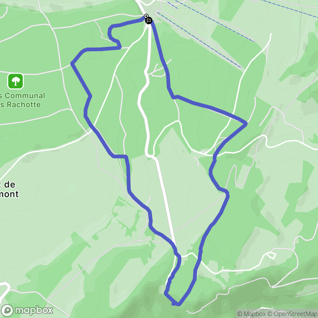 Charquemont : carte du parcours de randonnée - France
