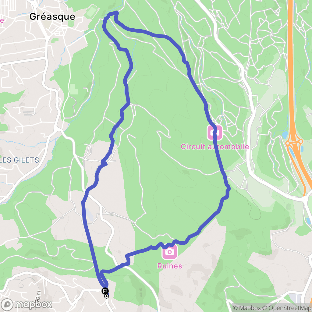 Saint-Savournin : carte du parcours de randonnée - France