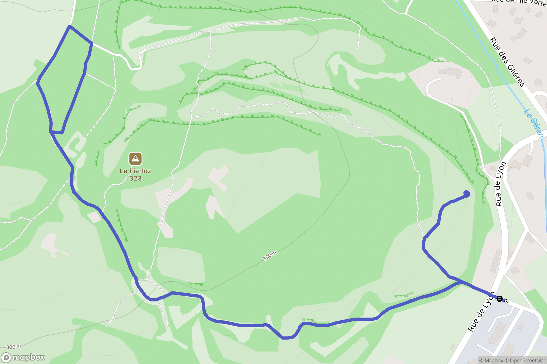 Artemare : carte du parcours de randonnée - France
