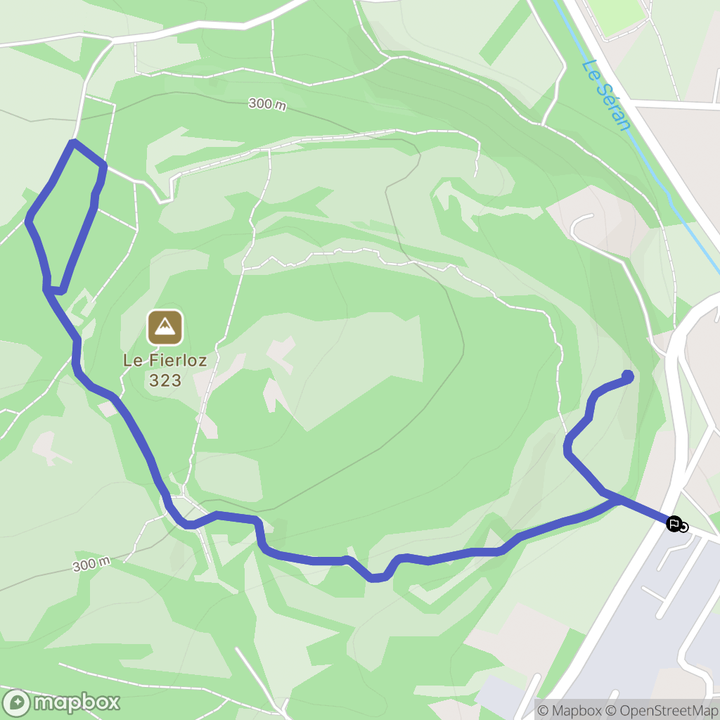 Artemare : carte du parcours de randonnée - France