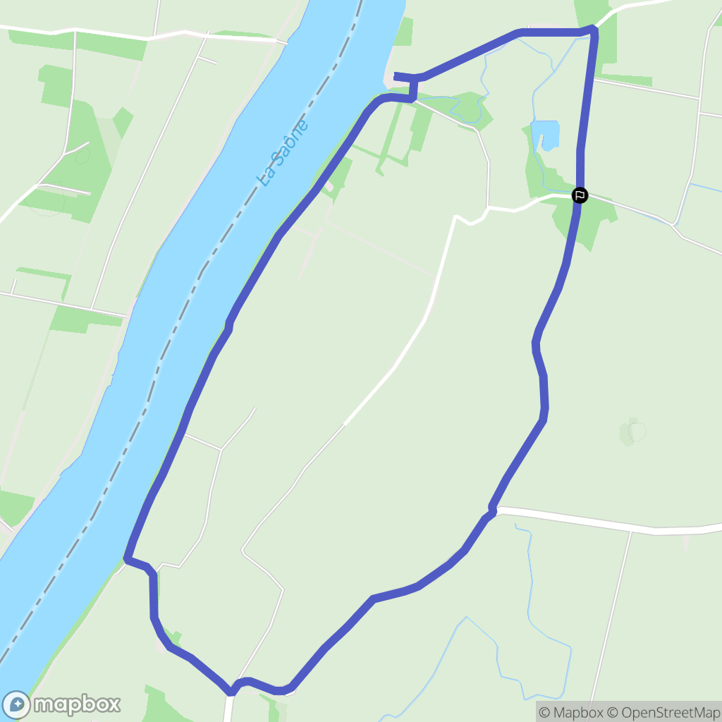 Boz : carte du parcours de randonnée - France