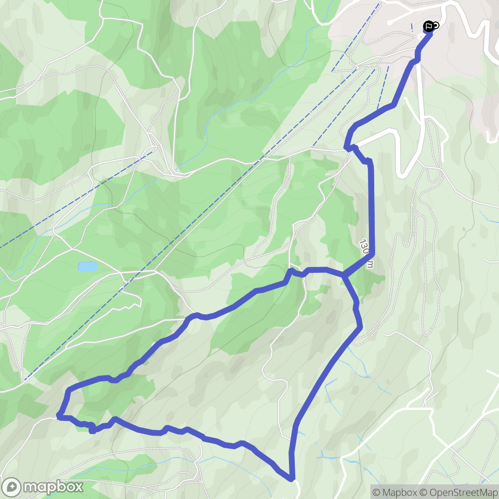 Combloux : carte du parcours de randonnée - France