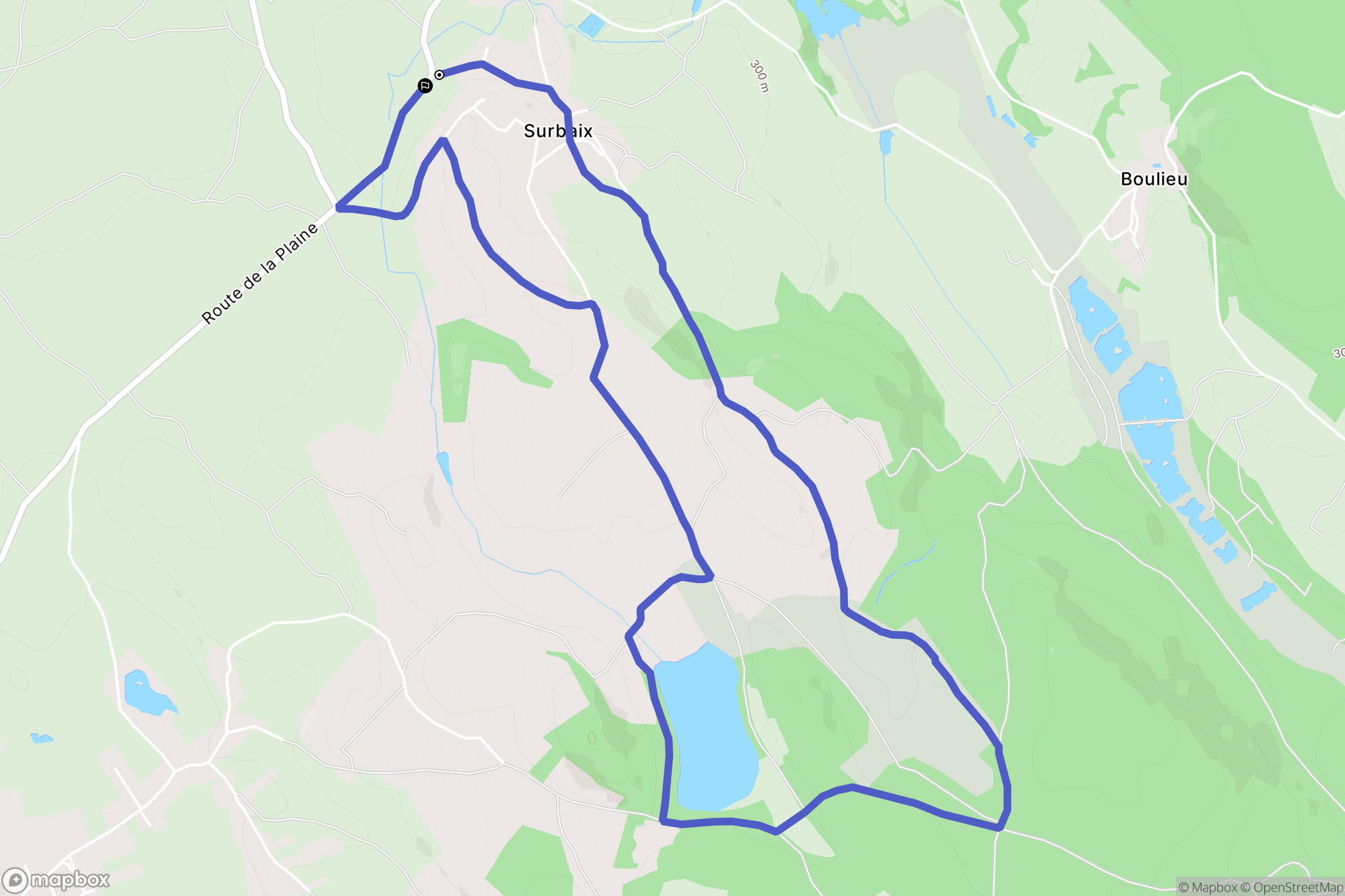 Saint-Baudille-de-la-Tour : carte du parcours de randonnée - France