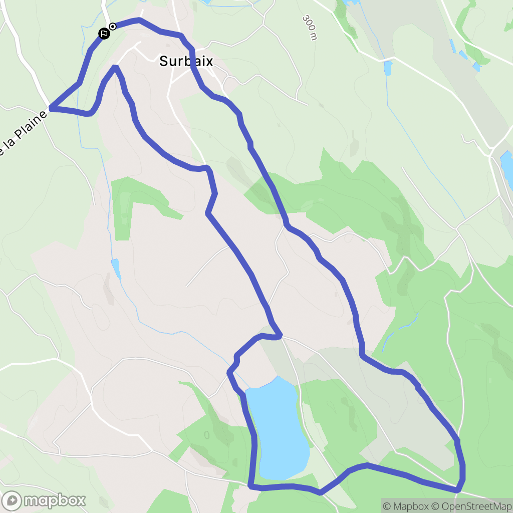 Saint-Baudille-de-la-Tour : carte du parcours de randonnée - France