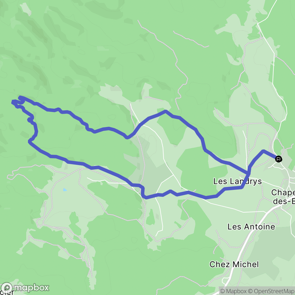 Chapelle-des-Bois : carte du parcours de randonnée - France