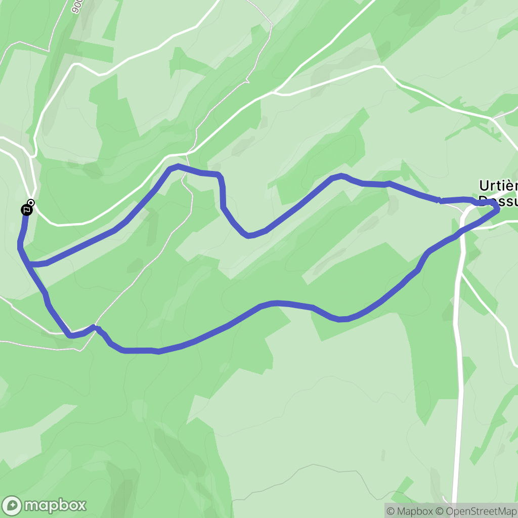 Belfays : carte du parcours de randonnée - France