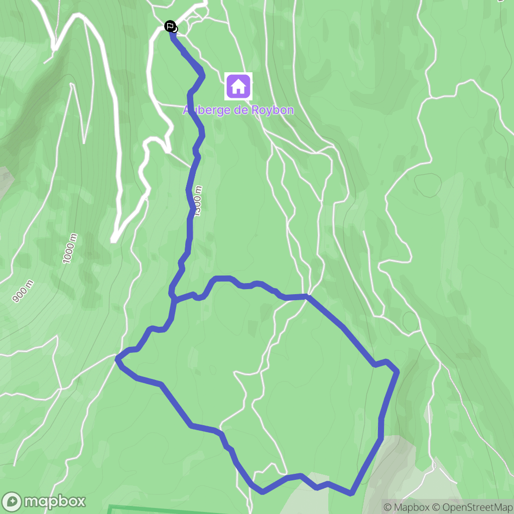 Saint-Martin-en-Vercors : carte du parcours de randonnée - France