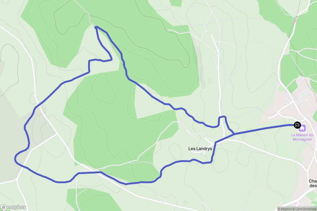 Chapelle des Bois : carte du parcours de randonnée - France