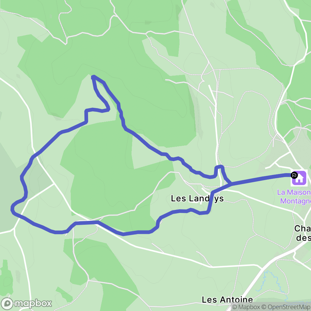 Chapelle des Bois : carte du parcours de randonnée - France