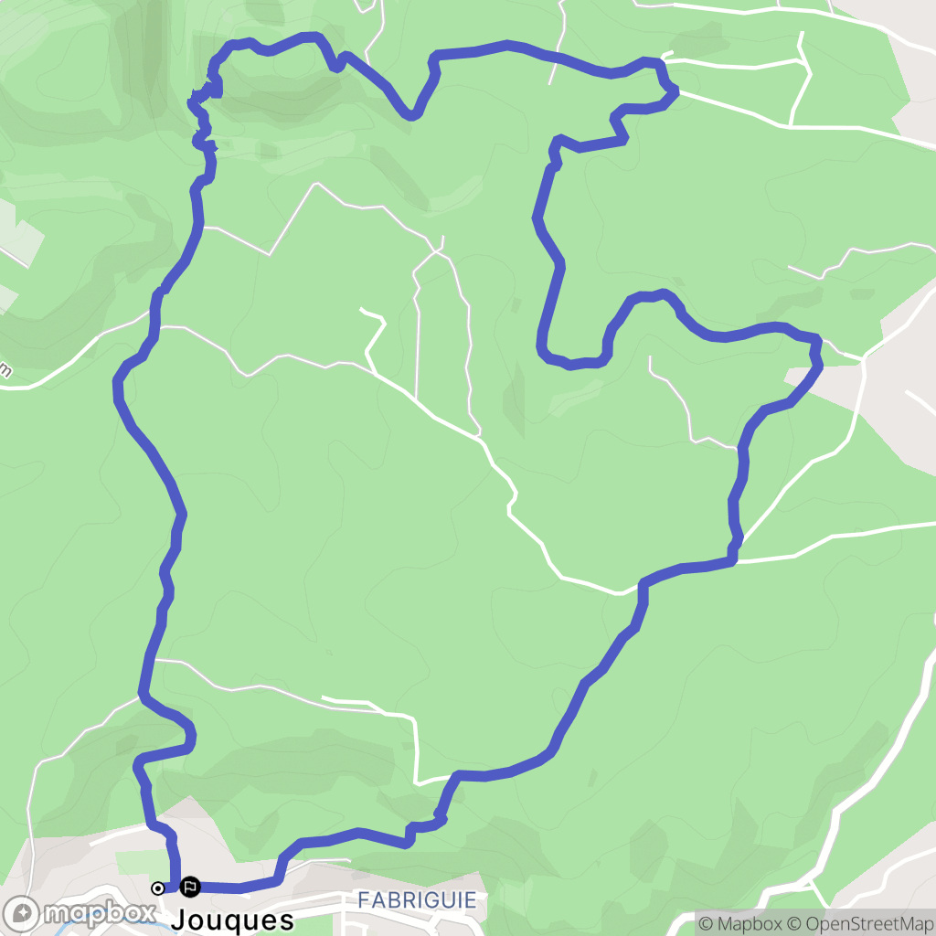 Jouques : carte du parcours de randonnée - France