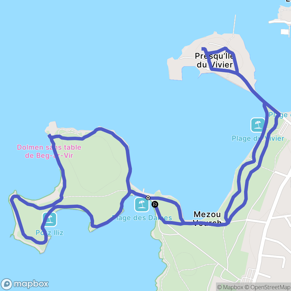 Porspoder : carte du parcours de randonnée - France