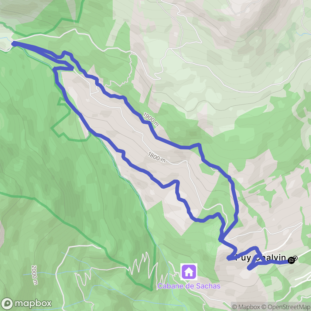 Puy-Saint-André : carte du parcours de randonnée - France