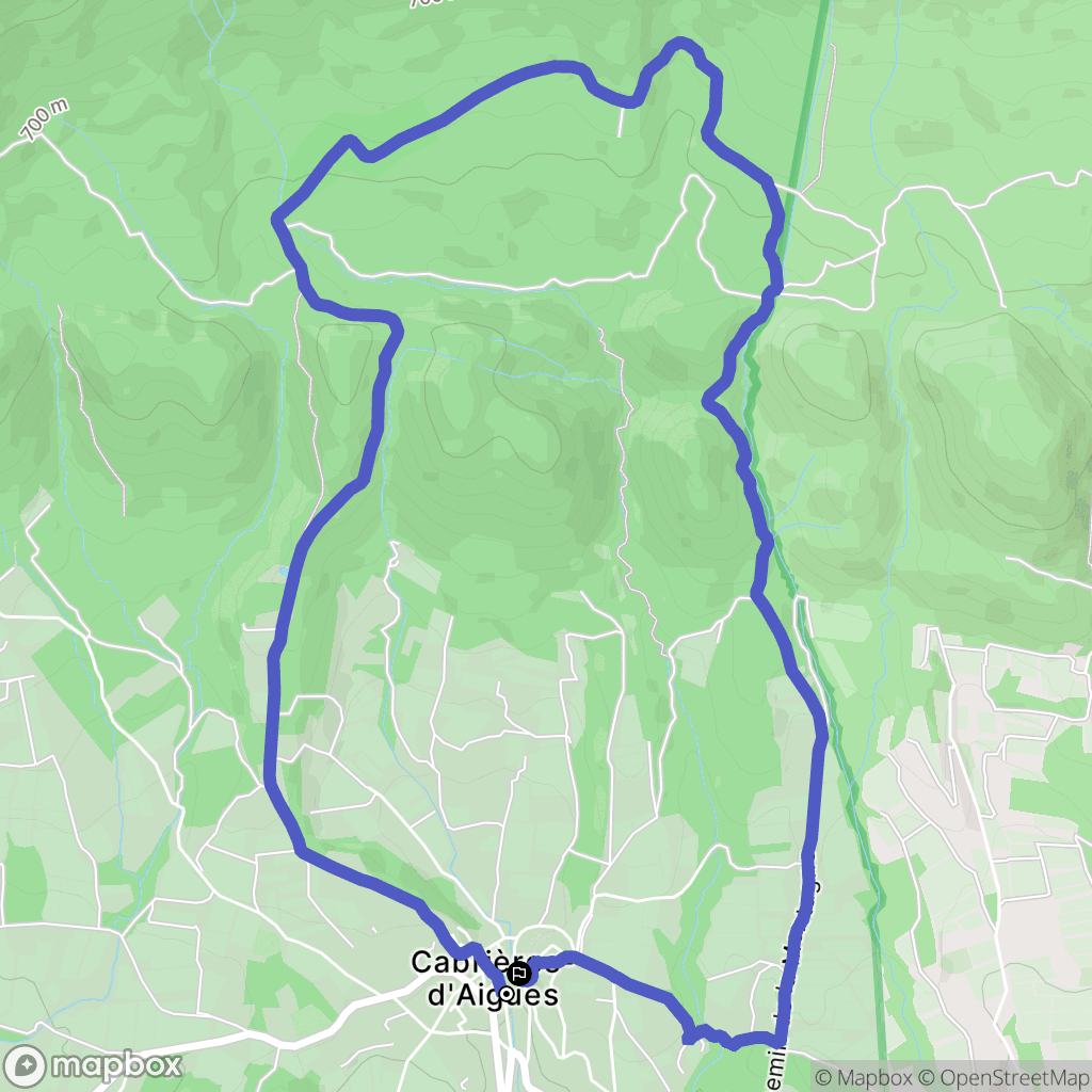 Cabrières-d'Aigues : carte du parcours de randonnée - France