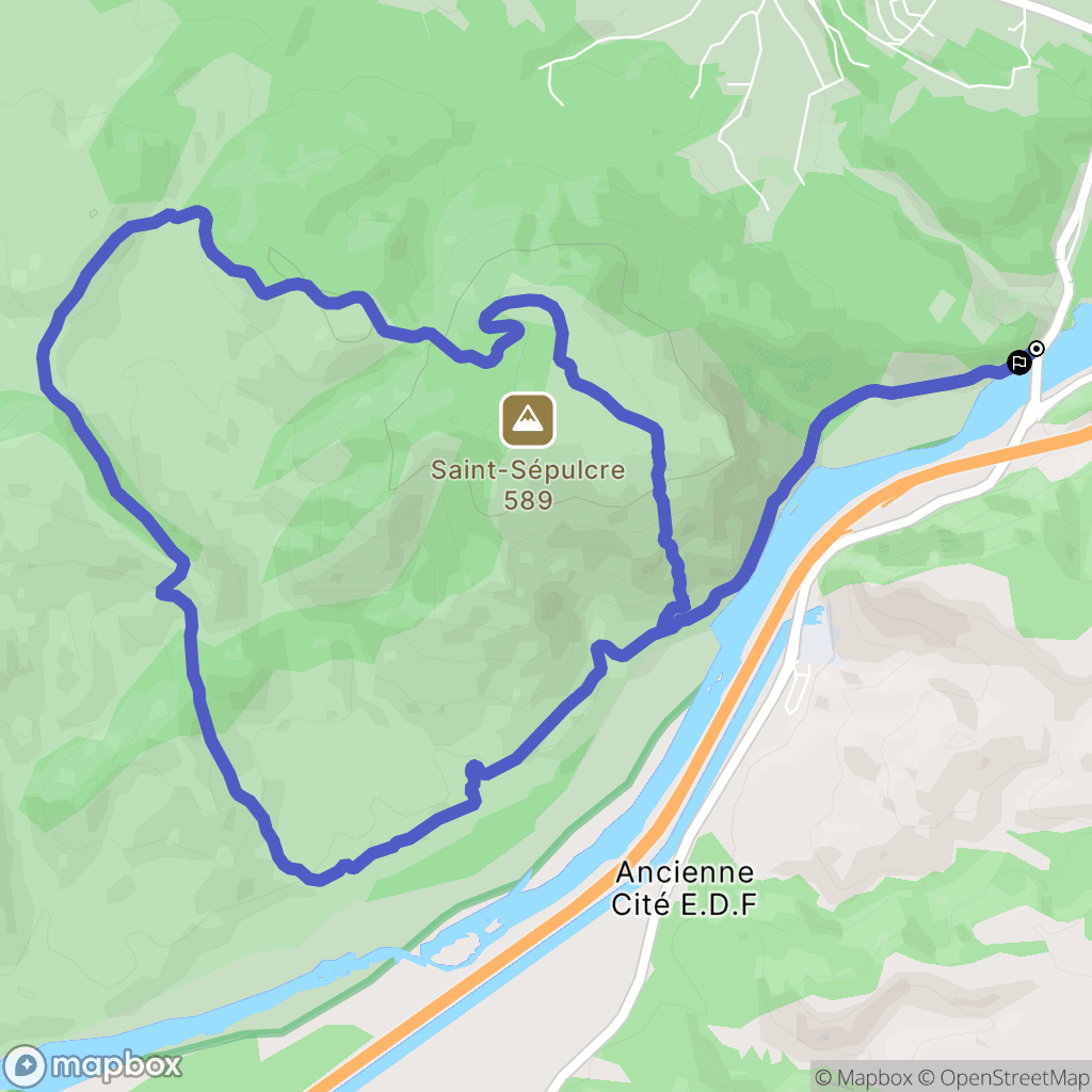 Mirabeau : carte du parcours de randonnée - France