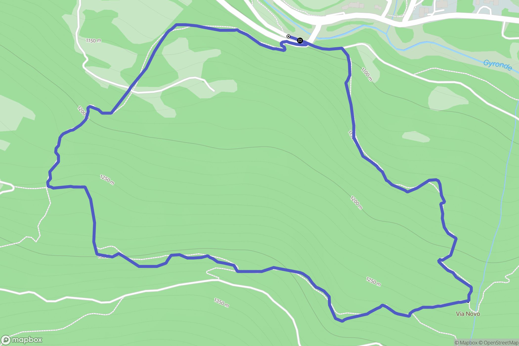 Les Vigneaux : carte du parcours de randonnée - France