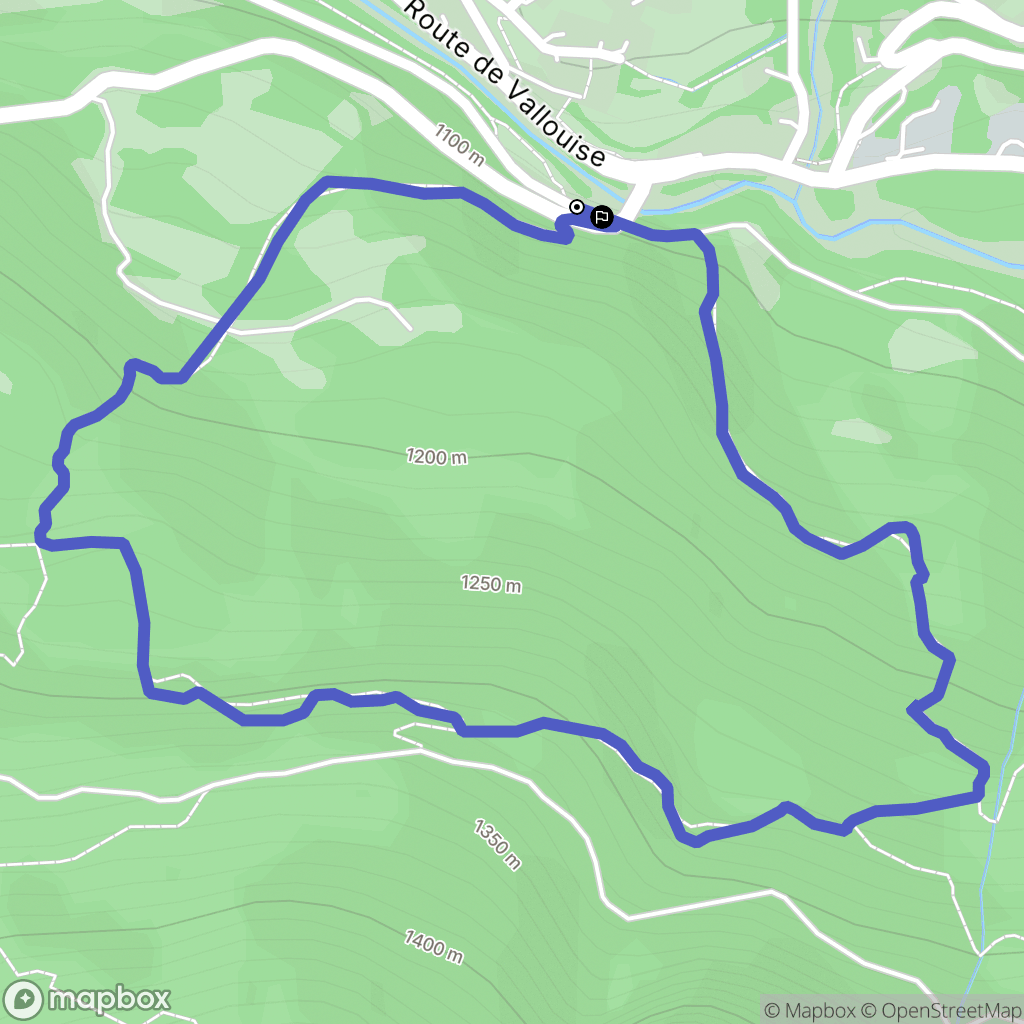 Les Vigneaux : carte du parcours de randonnée - France