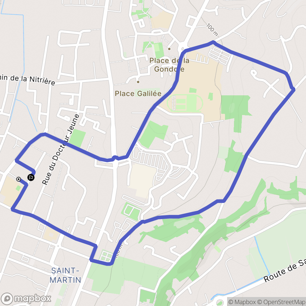 Montélimar : carte du parcours de randonnée - France