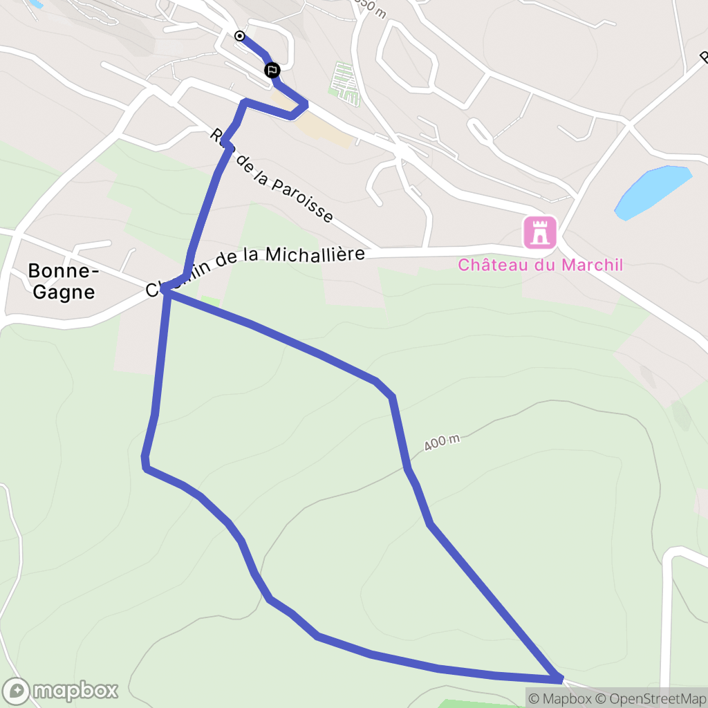 Saint-Chef : carte du parcours de randonnée - France