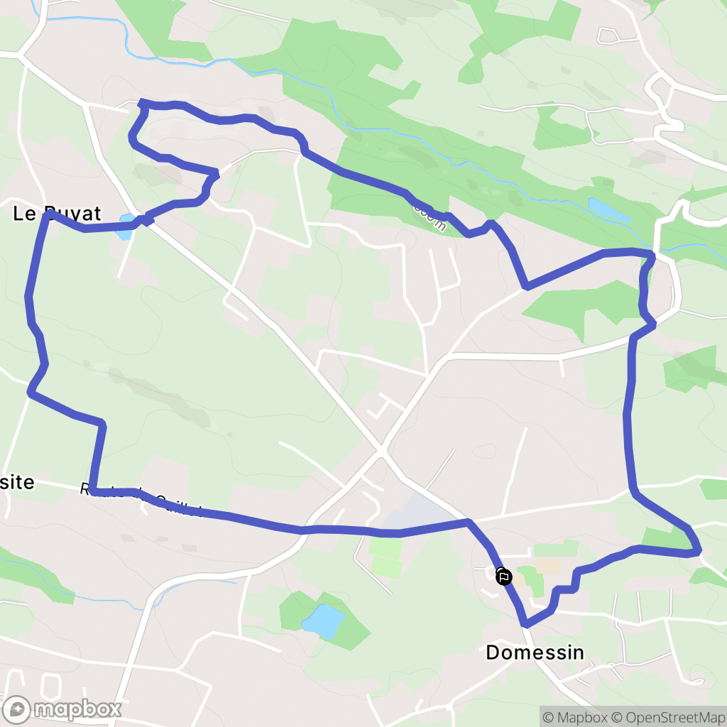 Domessin : carte du parcours de randonnée - France
