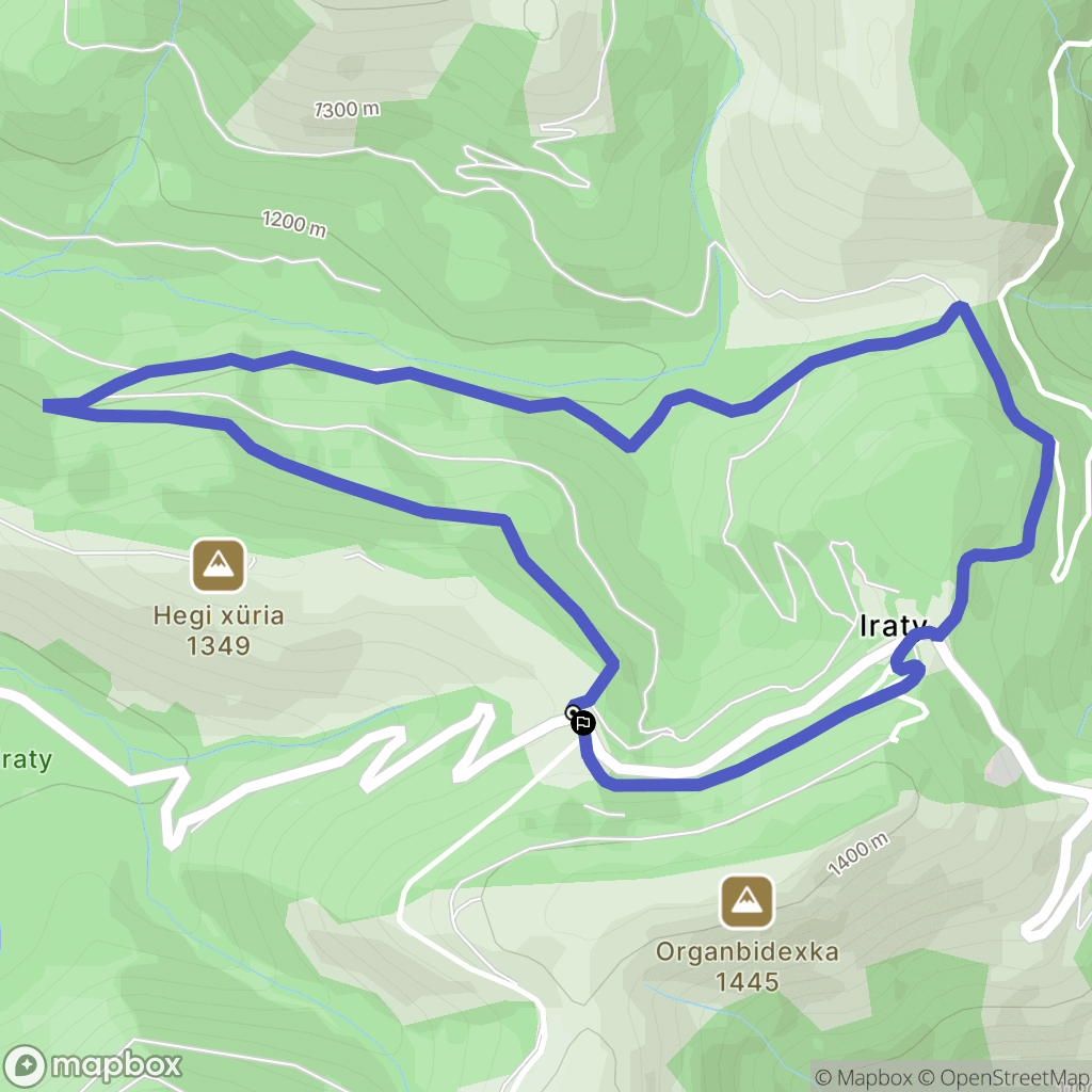 Larrau : carte du parcours de randonnée - France