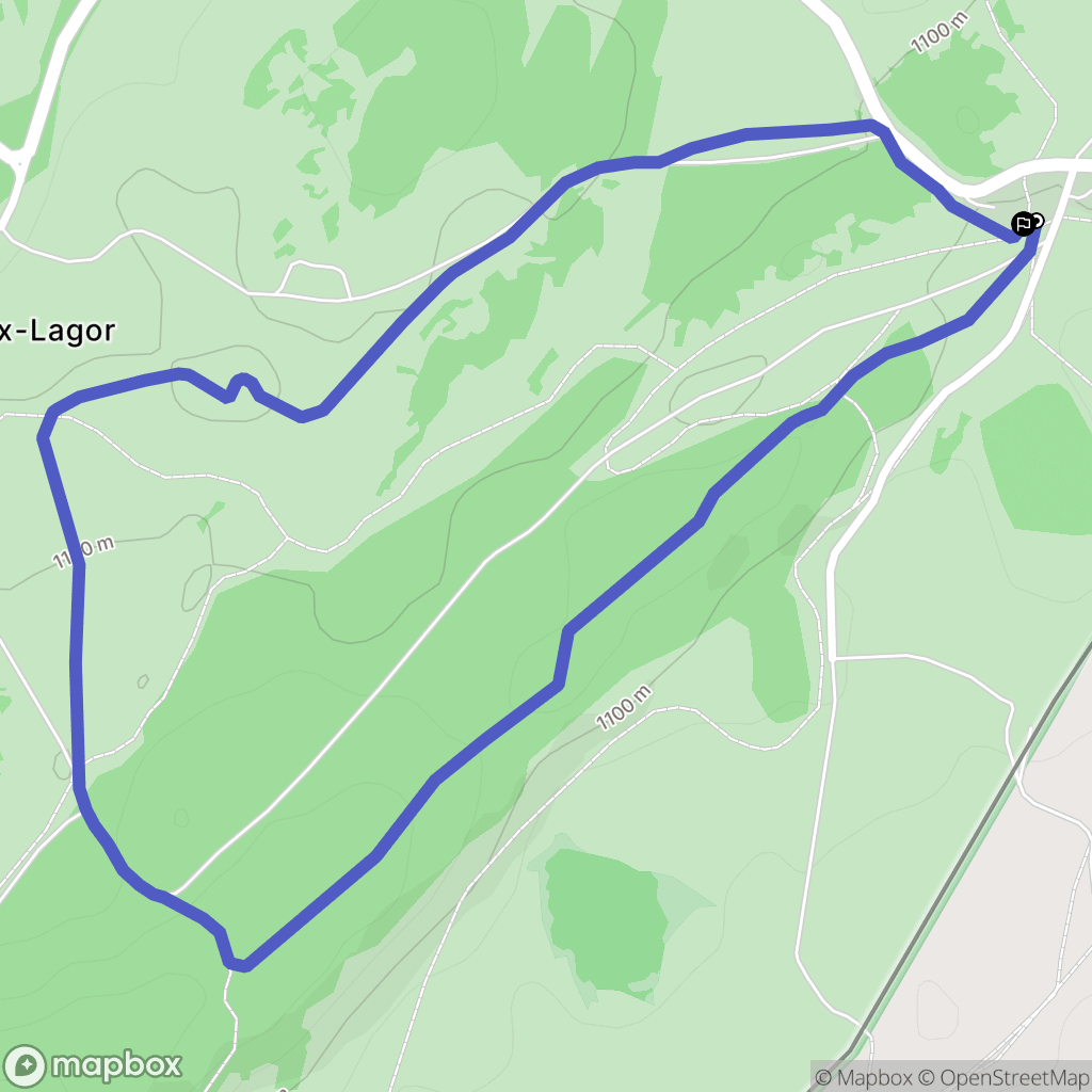Montlebon : carte du parcours de randonnée - France