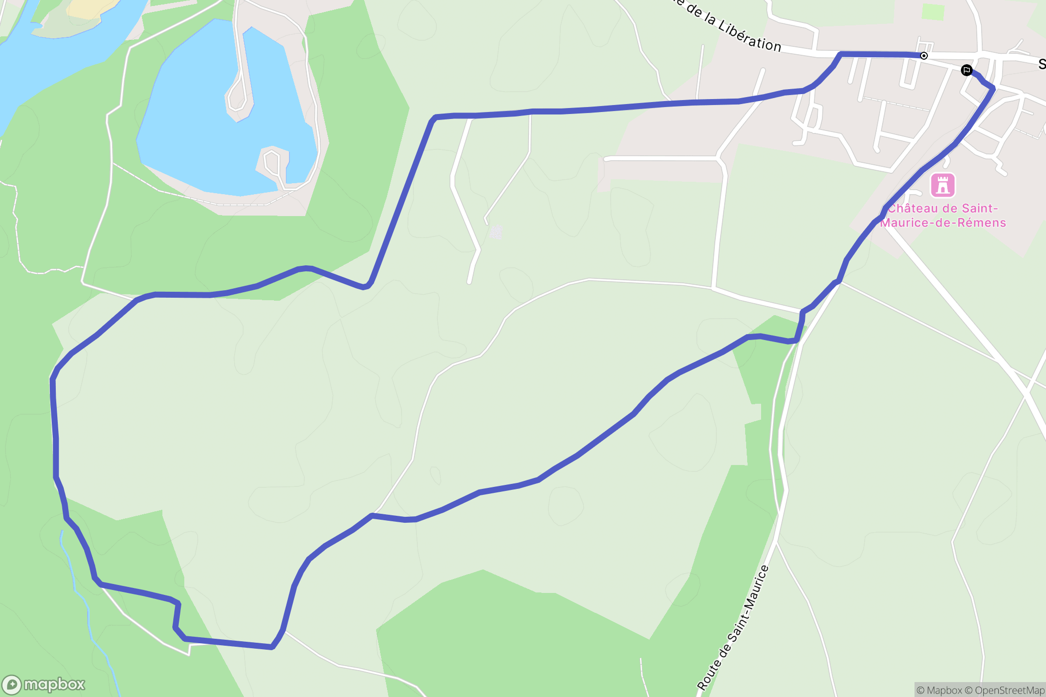 Saint-Maurice-de-Rémens : carte du parcours de randonnée - France