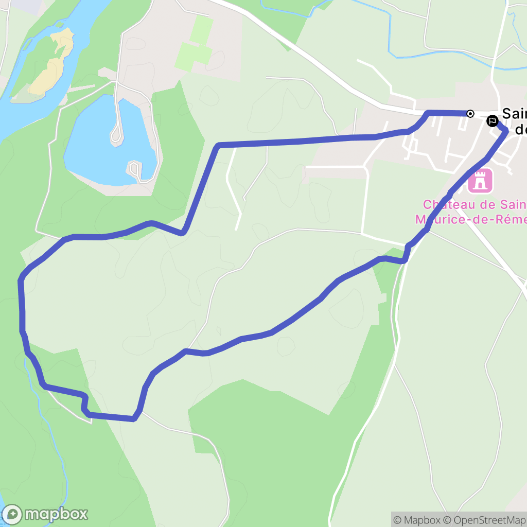 Saint-Maurice-de-Rémens : carte du parcours de randonnée - France