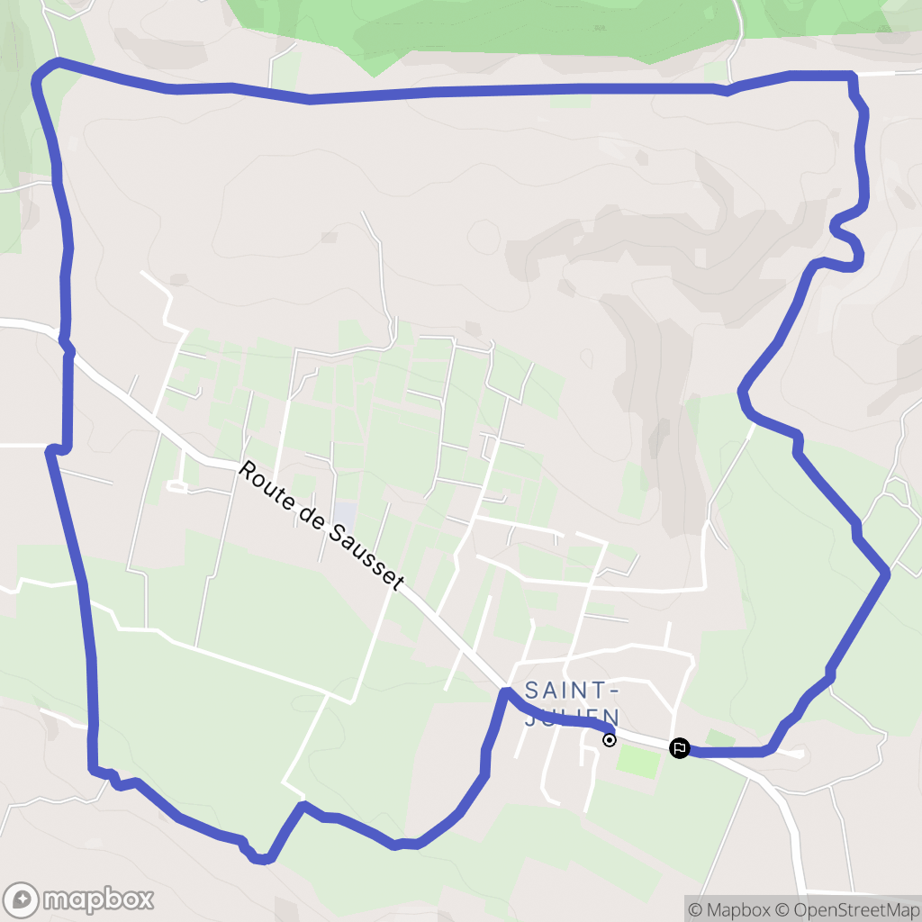 Martigues : carte du parcours de randonnée - France