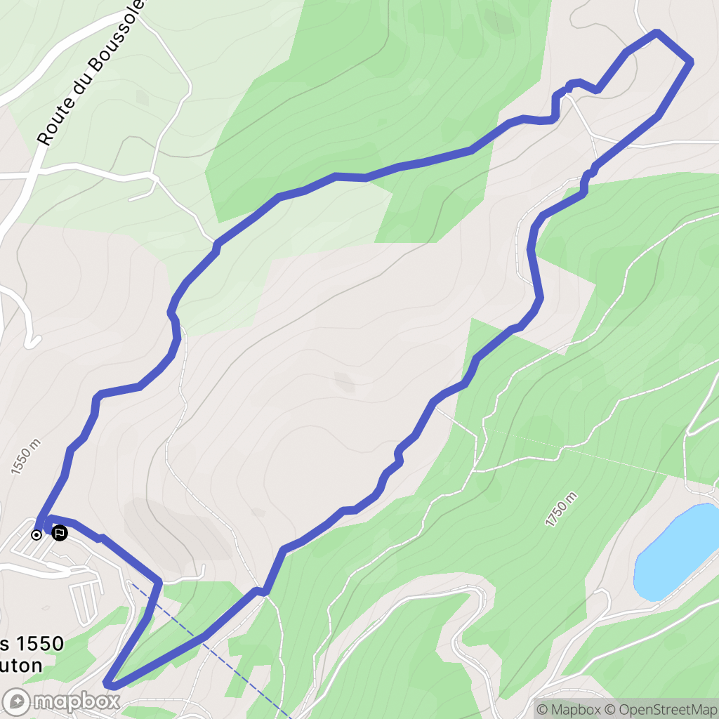 Les Orres : carte du parcours de randonnée - France