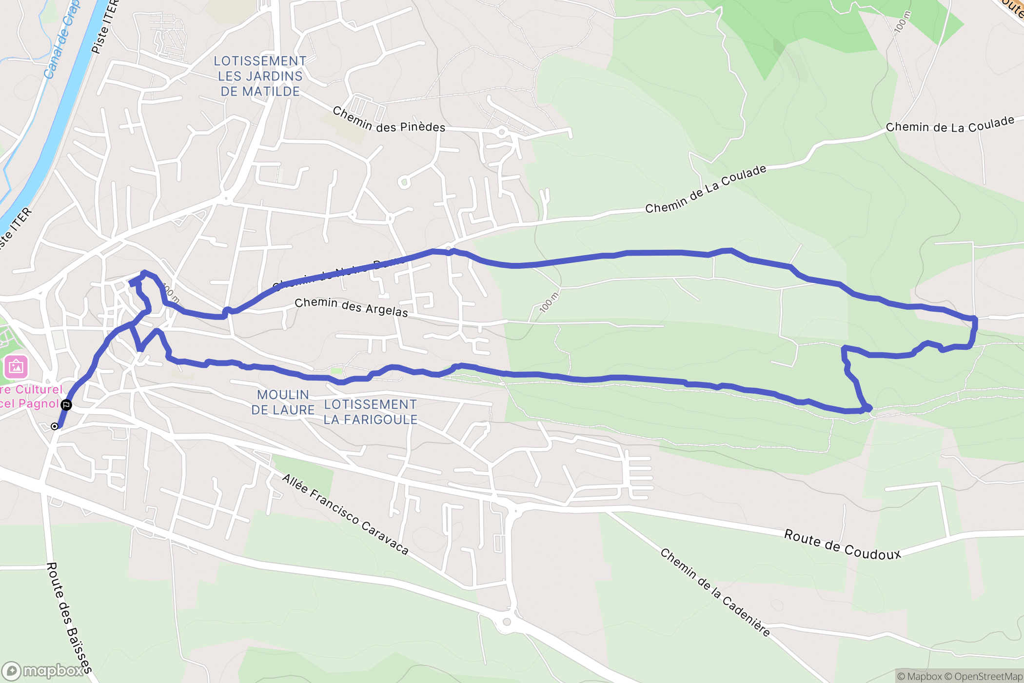 Lançon-Provence : carte du parcours de randonnée - France