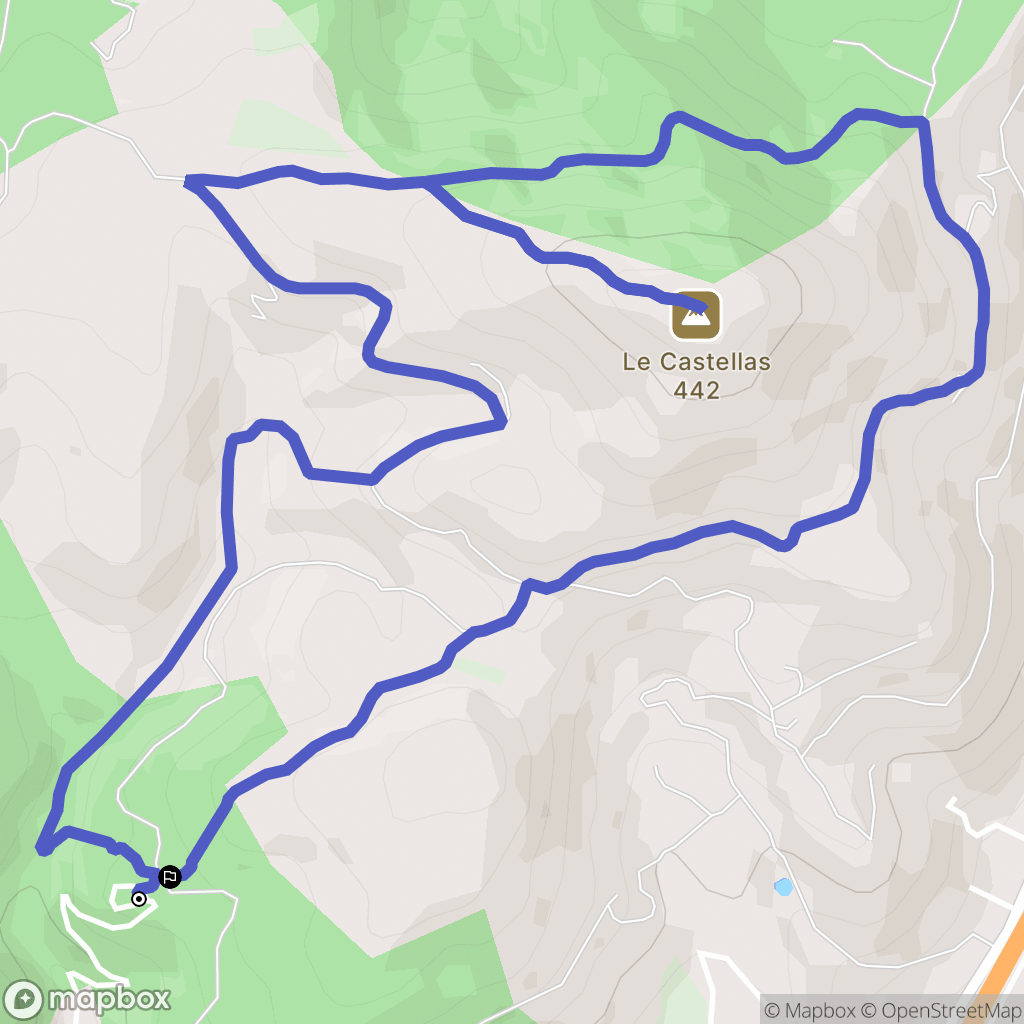 Solliès-Pont : carte du parcours de randonnée - France