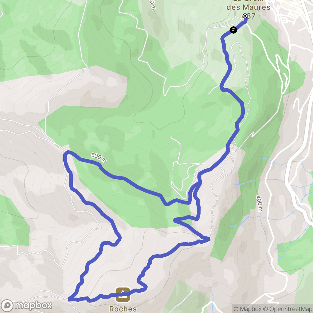 La Garde-Freinet : carte du parcours de randonnée - France