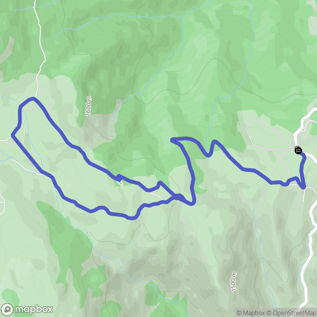 Auzet : carte du parcours de randonnée - France