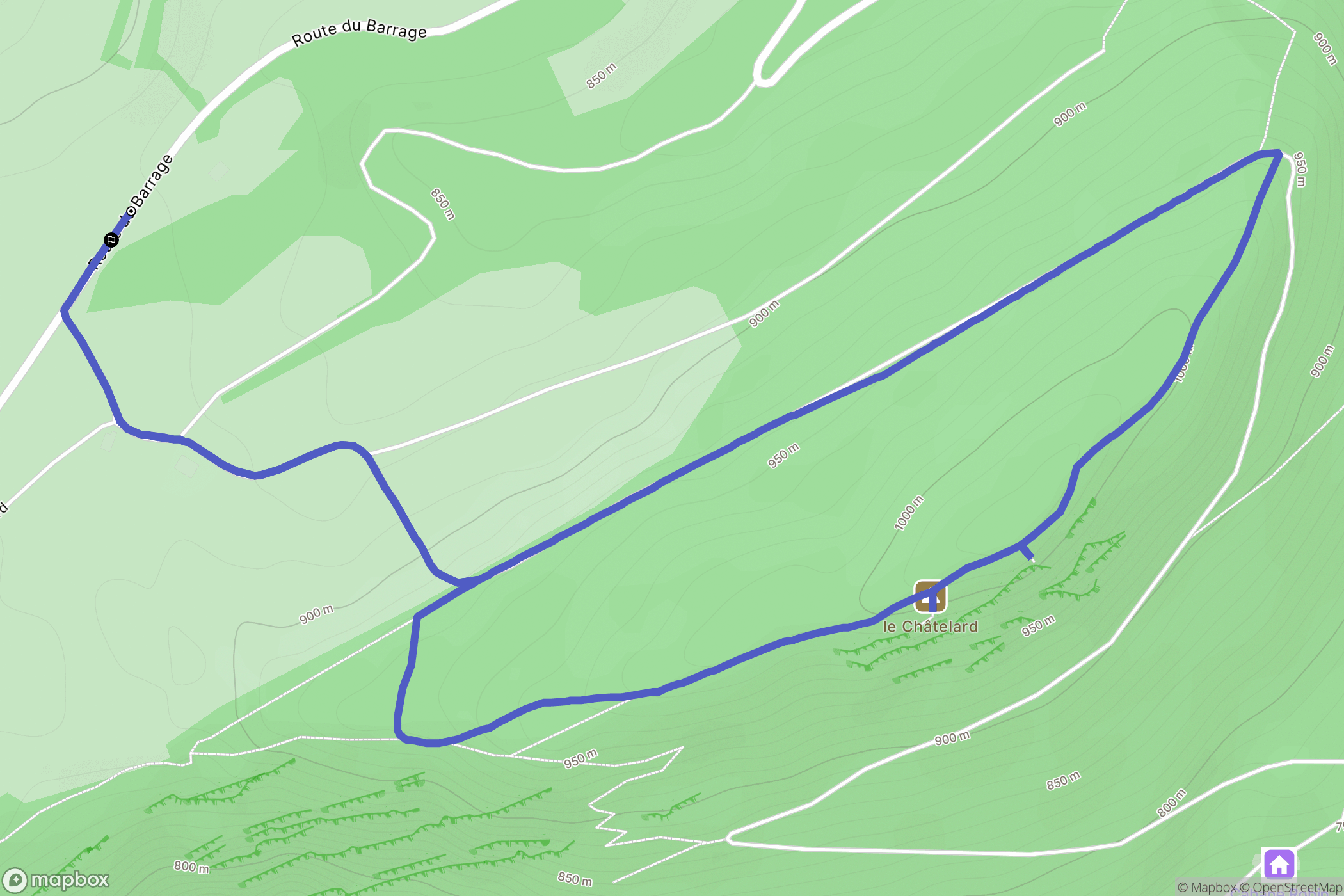 Villers-le-Lac : carte du parcours de randonnée - France