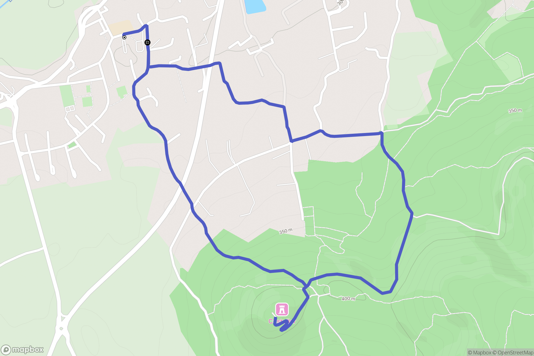 Forcalqueiret : carte du parcours de randonnée - France