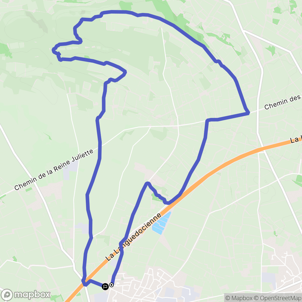 Florensac : carte du parcours de randonnée - France