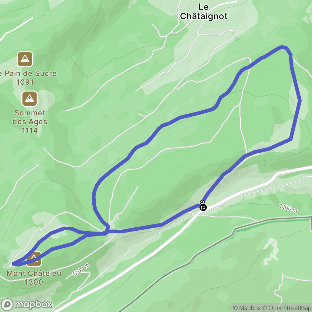 Grand'Combe-Châteleu : carte du parcours de randonnée - France